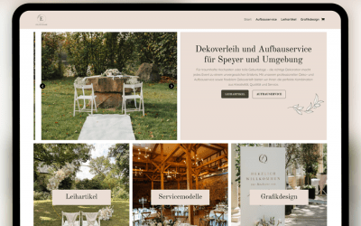 Dekoverleih mit Online-Shop