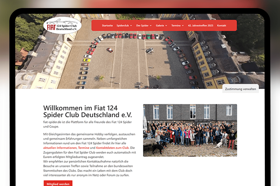 referenz-website-fiat-spider Vereinswebsite Fiat-Spider.de
